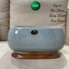 Chậu trồng cây chữ nhật bầu đá gỗ sứ tráng men cao cấp - Bonsai và cắm hoa : Livin Decor 186k 148k 8