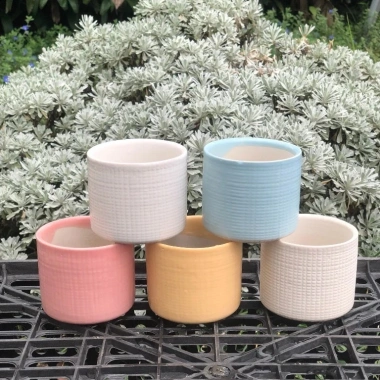 Chậu trồng sen đá Trụ Tròn H7,5×M7cm sứ Bát Tràng - Mini cho sen, xương rồng, tiểu cảnh, giá chỉ 28.000₫ 4