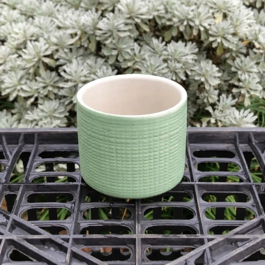Chậu trồng sen đá Trụ Tròn H7,5×M7cm sứ Bát Tràng - Mini cho sen, xương rồng, tiểu cảnh, giá chỉ 28.000₫ 9