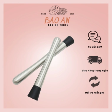 Chày Bar dầm pha chế cocktail inox 304 - Thiết kế bền bỉ, giá chỉ 24.500₫