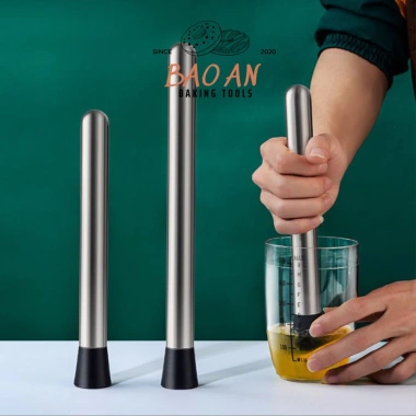 Chày Bar dầm pha chế cocktail inox 304 - Thiết kế bền bỉ, giá chỉ 24.500₫