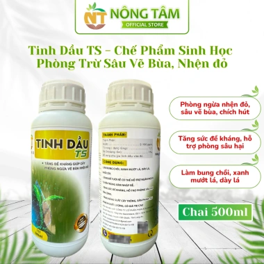 Chế phẩm sinh học tinh dầu TS 500ml - Phòng nhện đỏ, sâu vẽ bùa trên rau màu, cây ăn trái, giá ưu đãi 160.000 VND