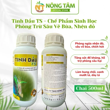 Chế phẩm sinh học tinh dầu TS 500ml - Phòng nhện đỏ, sâu vẽ bùa trên rau màu, cây ăn trái, giá ưu đãi 160.000 VND