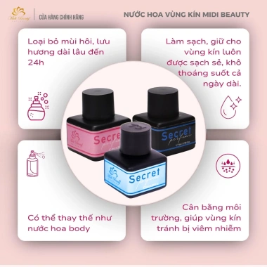 Che Tên Tặng Mask Nước Hoa Vùng Kín Midi Beauty Secret 5ml 4 mùi - Giá 67.500đ