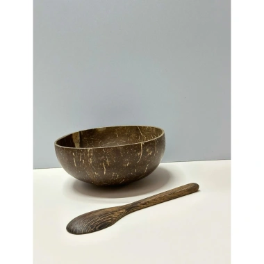 Chén gáo dừa organic và muỗng gỗ mun - Coconut Bowl Việt Nam, giá ưu đãi 69.000₫