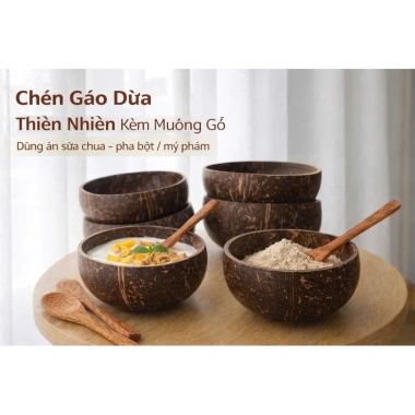 Chén gáo dừa thiên nhiên và muỗng gỗ đa năng - Nhiều công dụng, chỉ 38.000₫ 2 Chén gáo dừa thiên nhiên và muỗng gỗ đa năng - Nhiều công dụng, chỉ 38.000₫ 2