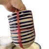 Chén Gốm Chỉ Xanh Nhỏ Chấm Chân Hoài Niệm Dùng Ăn & Làm Bánh Bò 80.000 VND