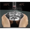 Chén inox 304 cách nhiệt 2 lớp Hàn Quốc trắng và vàng titan sáng bóng 300‑600ml 7