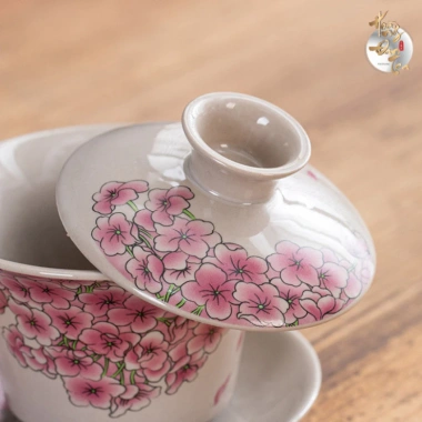 Chén Khải Nung Củi Men Tro Ấm - Họa Tiết Cổ Điển, Dụng Cụ Trà Đạo, Quà Tặng 104k