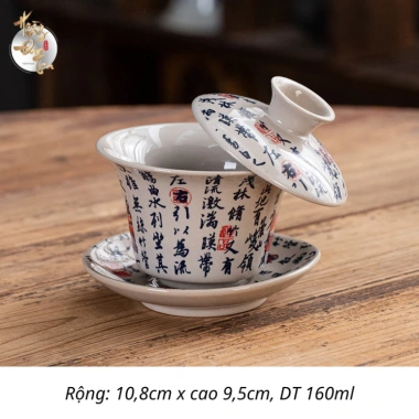 Chén Khải Nung Củi Men Tro Ấm - Họa Tiết Cổ Điển, Dụng Cụ Trà Đạo, Quà Tặng 104k 10 Chén Khải Nung Củi Men Tro Ấm - Họa Tiết Cổ Điển, Dụng Cụ Trà Đạo, Quà Tặng 104k 10