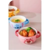 Chén Sứ Bát Sứ tay cầm 2 quai + Muỗng inox bọc nhựa Pooh Stitch Disney cao cấp giá 175k 4