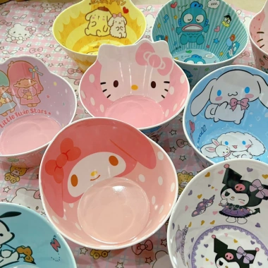Chén Tô Bát Melamine Đồ Ăn Hoạt Hình Dễ Thương Kuromi Kitty Melody Pompurin Cinnamoroll 26.999 VND 3
