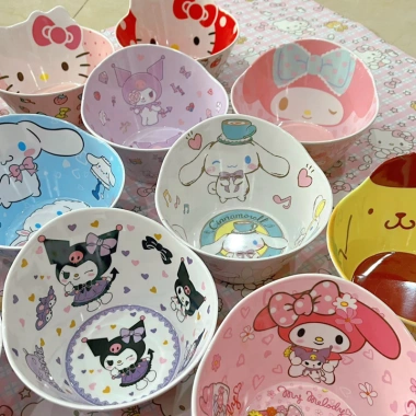 Chén Tô Bát Melamine Đồ Ăn Hoạt Hình Dễ Thương Kuromi Kitty Melody Pompurin Cinnamoroll 26.999 VND 4