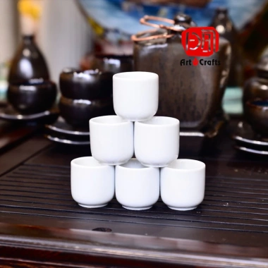 Chén uống rượu men trắng gốm sứ Bát Tràng - Ly rượu sang trọng, giá chỉ 3.000₫ 3