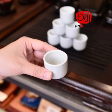 Chén uống rượu men trắng gốm sứ Bát Tràng - Ly rượu sang trọng, giá chỉ 3.000₫ 4