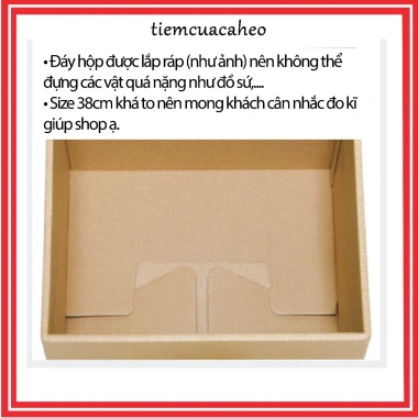 Chỉ Giao HỏaTốc Hộp Carton Nắp Rời Quai Xách Hình Vuông 15 20 25 28 30 38cm Đựng Đồ Dùng Quà VPP Giá 45.000 VND 2