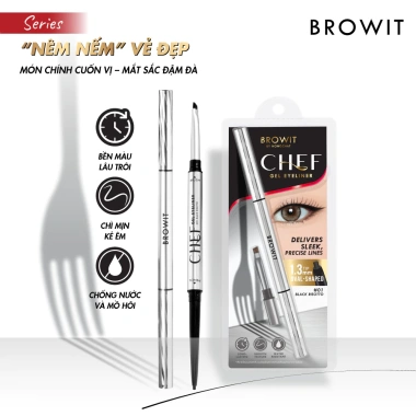 Chì Kẻ Mắt 2 Trong 1 Browit Chef Gel Eyeliner Chống Nước Không Lem Sắc Nét 159k