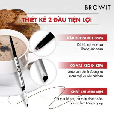 Chì Kẻ Mắt 2 Trong 1 Browit Chef Gel Eyeliner Chống Nước Không Lem Sắc Nét 159k