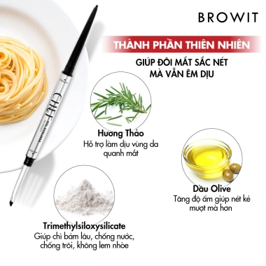 Chì Kẻ Mắt 2 Trong 1 Browit Chef Gel Eyeliner Chống Nước Không Lem Sắc Nét 159k