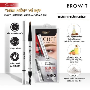 Chì Kẻ Mày Browit Chef Eyebrow Pencil 0.15g - Định Hình Chân Mày Sắc Nát, Tự Nhiên, Giá 159.000₫ (Giảm 20%)