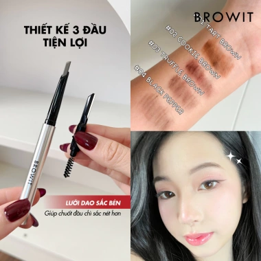 Chì Kẻ Mày Browit Chef Eyebrow Pencil 0.15g - Định Hình Chân Mày Sắc Nát, Tự Nhiên, Giá 159.000₫ (Giảm 20%)