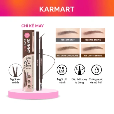 Chì Kẻ Mày Cathy Doll Siêu Nhỏ 0.06g Chống Nước Lâu Trôi Skinny Soft – Giá 79.000 VND