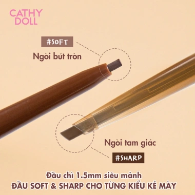 Chì Kẻ Mày Đầu Tam Giác Siêu Mảnh Cathy Doll - Dễ Kẻ, Lâu Trôi, Skinny Sharp 0.06g, 84.000 VND 5
