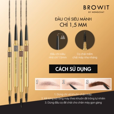 Chì Kẻ Mày Siêu Mảnh Browit - Đầu Bút Siêu Mềm, Lâu Trôi, Sắc Nét, Giá Ưu Đãi 159k