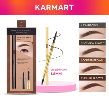 Chì Kẻ Mày Siêu Mảnh Pro Slim Brow Pencil 0.06g - Đầu Bút Mềm Lâu Trôi, Đánh Nét Sắc, 144.000₫