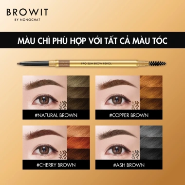 Chì Kẻ Mày Siêu Mảnh Pro Slim Brow Pencil 0.06g - Đầu Bút Mềm Lâu Trôi, Đánh Nét Sắc, 144.000₫