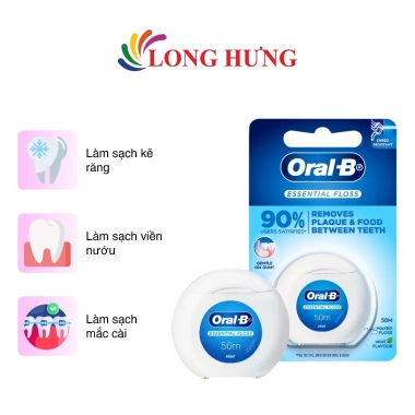 Chỉ nha khoa Oral-B Floss 50m - Giá 75.000, giảm sâu răng, bảo vệ nướu