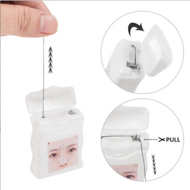 Chỉ than hộp nhựa 4 màu Đen Trắng Nâu Đỏ - Vẽ khuôn mày phun xăm, giá chỉ 42.500₫