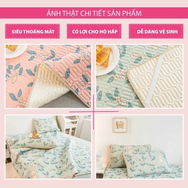 Chiếu Điều Hòa 5D Tencel - Thảm Trải Giường Latex Nhập Khẩu, Giá 140.500 4