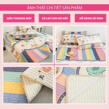 Chiếu Điều Hòa 5D Tencel - Thảm Trải Giường Latex Nhập Khẩu, Giá 140.500 5
