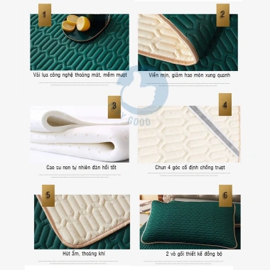 Chiếu điều hòa cao su non mát lạnh, gấp gọn, phù hợp văn phòng du lịch - Giá 170k 5