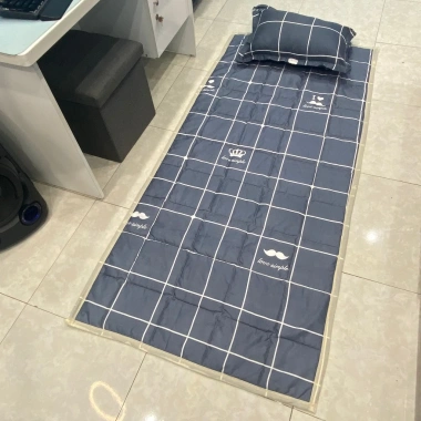 Chiếu văn phòng Kẻ Râu 3 lớp 90x200cm, trải sàn gấp gọn, đệm du lịch đa năng 65.000 VND