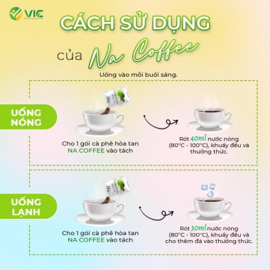 Chính hãng 12 Gói Cafe Nấm Men Na Coffee - Giảm cân, thải mỡ, giá 155.000 VND