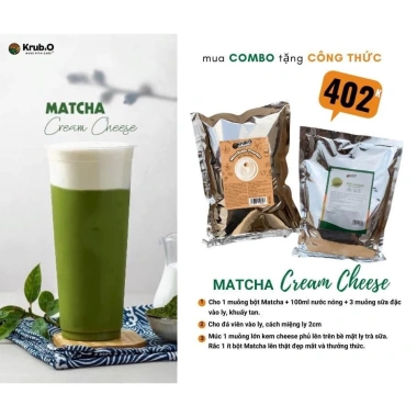 [Chính hãng] Bột Matcha Krub.O cao cấp 1kg/15kg - Pha trà sữa, matcha đá xay, giảm còn 175k 4