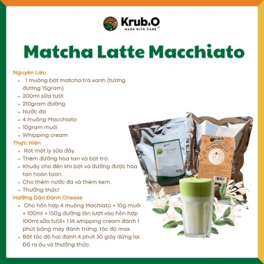 [Chính hãng] Bột Matcha Krub.O cao cấp 1kg/15kg - Pha trà sữa, matcha đá xay, giảm còn 175k 5