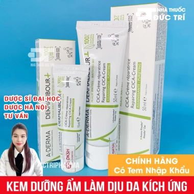 CHÍNH HÃNG Kem làm dịu, phục hồi da kích ứng A-Derma Dermalibour+ Repairing Cream - 345.000 VNĐ