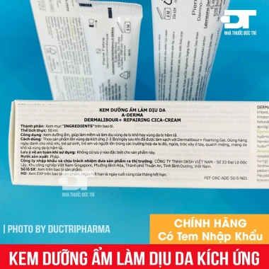 CHÍNH HÃNG Kem làm dịu, phục hồi da kích ứng A-Derma Dermalibour+ Repairing Cream - 345.000 VNĐ