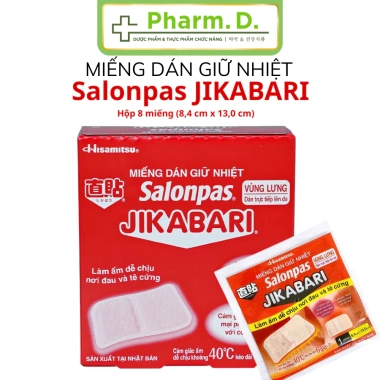 [CHÍNH HÃNG] Miếng Dán SALONPAS Jikabari Hisamitsu Giữ Nhiệt, Làm Ấm Cơ Thể, Giảm Đau Bụng Kinh 2