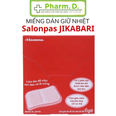 [CHÍNH HÃNG] Miếng Dán SALONPAS Jikabari Hisamitsu Giữ Nhiệt, Làm Ấm Cơ Thể, Giảm Đau Bụng Kinh 3