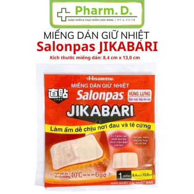[CHÍNH HÃNG] Miếng Dán SALONPAS Jikabari Hisamitsu Giữ Nhiệt, Làm Ấm Cơ Thể, Giảm Đau Bụng Kinh 6