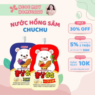 CHÍNH HÃNG Nước Hồng Sâm ChuChu Hàn Quốc 40 gói - Ăn ngon, ngủ ngon, tăng đề kháng - 290k