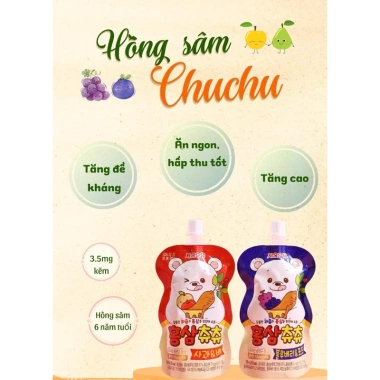 CHÍNH HÃNG Nước Hồng Sâm ChuChu Hàn Quốc 40 gói - Ăn ngon, ngủ ngon, tăng đề kháng - 290k 2