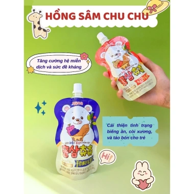 CHÍNH HÃNG Nước Hồng Sâm ChuChu Hàn Quốc 40 gói - Ăn ngon, ngủ ngon, tăng đề kháng - 290k 4
