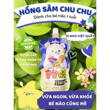 CHÍNH HÃNG Nước Hồng Sâm ChuChu Hàn Quốc 40 gói - Ăn ngon, ngủ ngon, tăng đề kháng - 290k 6