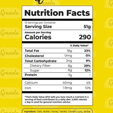 [CHÍNH HÃNG] OLABEN Granola 400g Vị Mật Ong Vanila - Ngũ cốc dinh dưỡng 255k 7