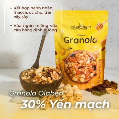 [CHÍNH HÃNG] OLABEN PREMIUM GRANOLA 400g - Ngũ cốc ăn kiêng giảm cân, vị truyền thống, giảm 20% 3